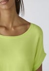 Oui Ayono Contrast Jersey Back Top, Tender Shoots