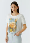 Oui Oversized with Lemon Print T-Shirt, White
