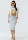 Oui Oversized with Lemon Print T-Shirt, White