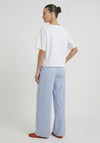 Oui Emboridered Detail Basic T-Shirt, White