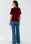 Oui Sveha Round Neck T-Shirt, Berry Wine