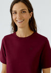 Oui Sveha Round Neck T-Shirt, Berry Wine