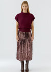 Oui Wool Blend Shoe Sleeve Sweater, Wine