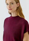 Oui Wool Blend Shoe Sleeve Sweater, Wine