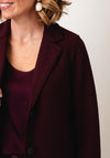 OUI Mayson Boiled Wool Jacket, Wine