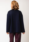 Oui Scuba Jersey Blazer, Dark Navy