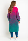 OUI Ombre Knit Long Cardigan, Pink & Green