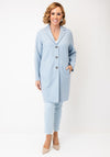 Oui Mayson Boiled Wool Jacket, Light Blue