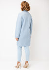 Oui Mayson Boiled Wool Jacket, Light Blue