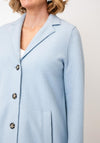 Oui Mayson Boiled Wool Jacket, Light Blue