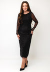 Oui Leopard Print Midi Dress, Black Multi