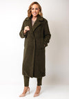 Oui Teddy Bear Long Coat, Green