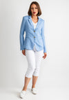 Oui Linen Front Blazer, Light Blue