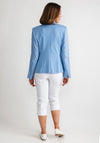 Oui Linen Front Blazer, Light Blue