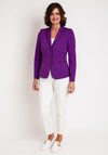 OUI Single Breasted Heavy Jersey Blazer, Sparkling Grape