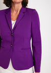 OUI Single Breasted Heavy Jersey Blazer, Sparkling Grape