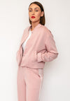 Oui Cropped Scuba Blouson Jacket, Pink