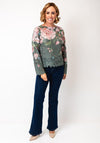 Oui Reversible Pullover Green