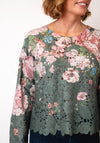 Oui Reversible Pullover Green