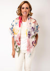 Oui Floral Graphic Print Scarf, Cream