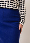 Oui Wool Aline Mini Skirt, Blue