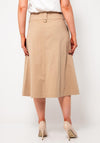 Oui Pocket Detail Midi Trench Skirt, Beige