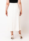 Oui Soft Jersey Aline Midi Skirt, Off White