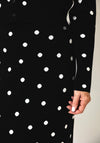 Oui Dot Knit Midi Dress, Black