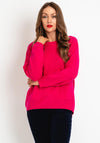 OUI Patch Pocket Wool Blend Sweater, Pink