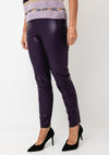 Oui Chasey Faux Leather Leggings, Purple