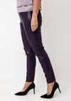 Oui Chasey Faux Leather Leggings, Purple