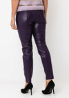 Oui Chasey Faux Leather Leggings, Purple