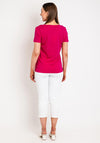 Oui Cari V Neck Top, Aura Red