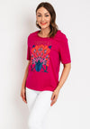 Oui Gemstone Graphic Print T-Shirt, Pink