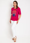 Oui Gemstone Graphic Print T-Shirt, Pink