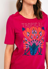 Oui Gemstone Graphic Print T-Shirt, Pink