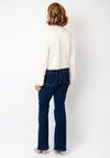 Oui Shaggy Textured Cardigan, White