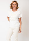 Oui Sequin Square T-Shirt, White