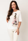 Oui Silhouette Graphic T-shirt, White