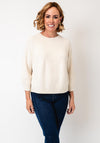 Oui Ribbed Knit Jumper, Beige