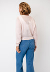 Oui Knitted Button Down Front Cardigan, Pink