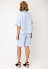 Oui Linen Button Down Shirt, Blue