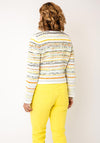 Oui Knit Striped Knit Cardigan, Multi-Coloured
