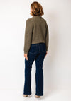 Oui Knitted Button Up Cardigan, Green
