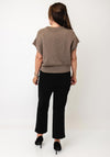 Oui Knitted Sleeveless Vest, Beige