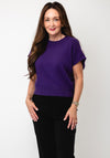 Oui Knitted Sleeveless Vest, Purple