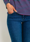 OUI Cropped Skinny Fit Jean, Mid-Wash Denim