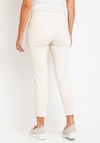 Oui Baxtor Slim Fit Corduroy Trouser, Off-White Taupe