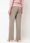 Qui Pull-on Straight Leg Trousers, Greige
