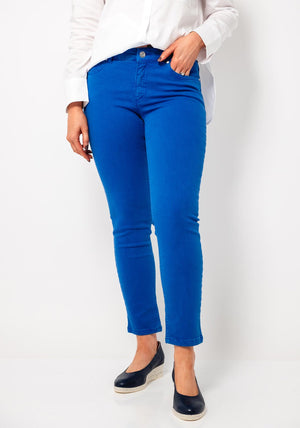 Oui Baxtor Cropped Jeggings, Blue